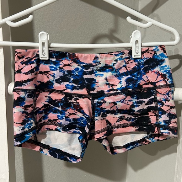 Fleo Women's Pink and Blue Athletic Shorts - Picture 1 of 3